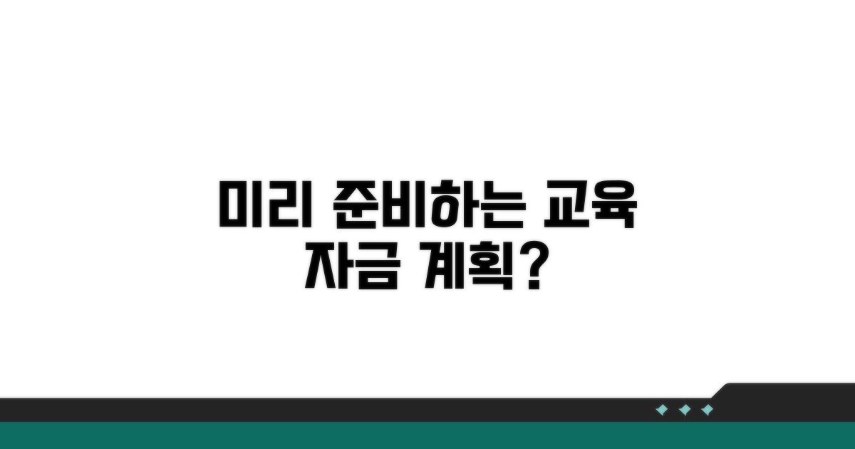 미리 준비하는 교육 자금 계획은?