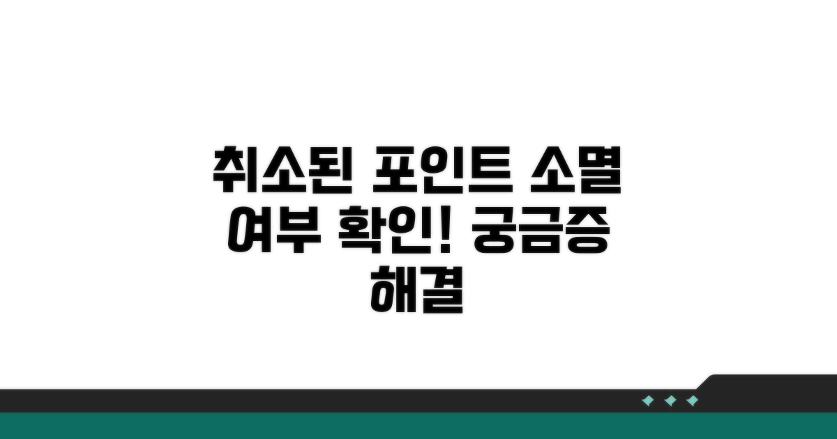 취소된 포인트, 소멸 여부 확인법