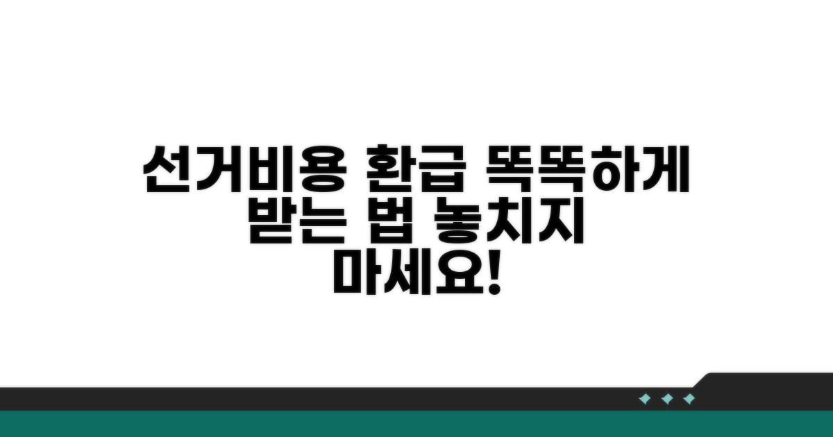 선거비용 환급, 똑똑하게 받기