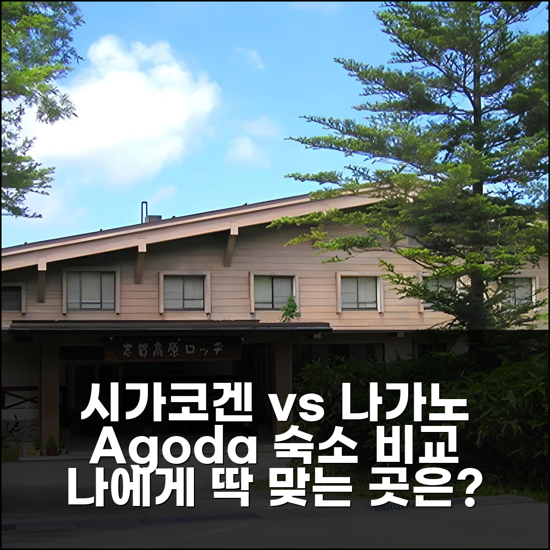 시가코겐 로지 vs 나가노 다른 숙소? 당신에게 맞는 곳은?