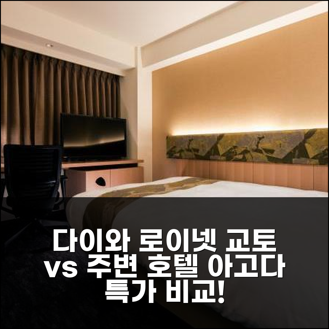 다이와 로이넷 호텔 교토 에키마에 vs 주변 호텔, 어디가 좋을까?
