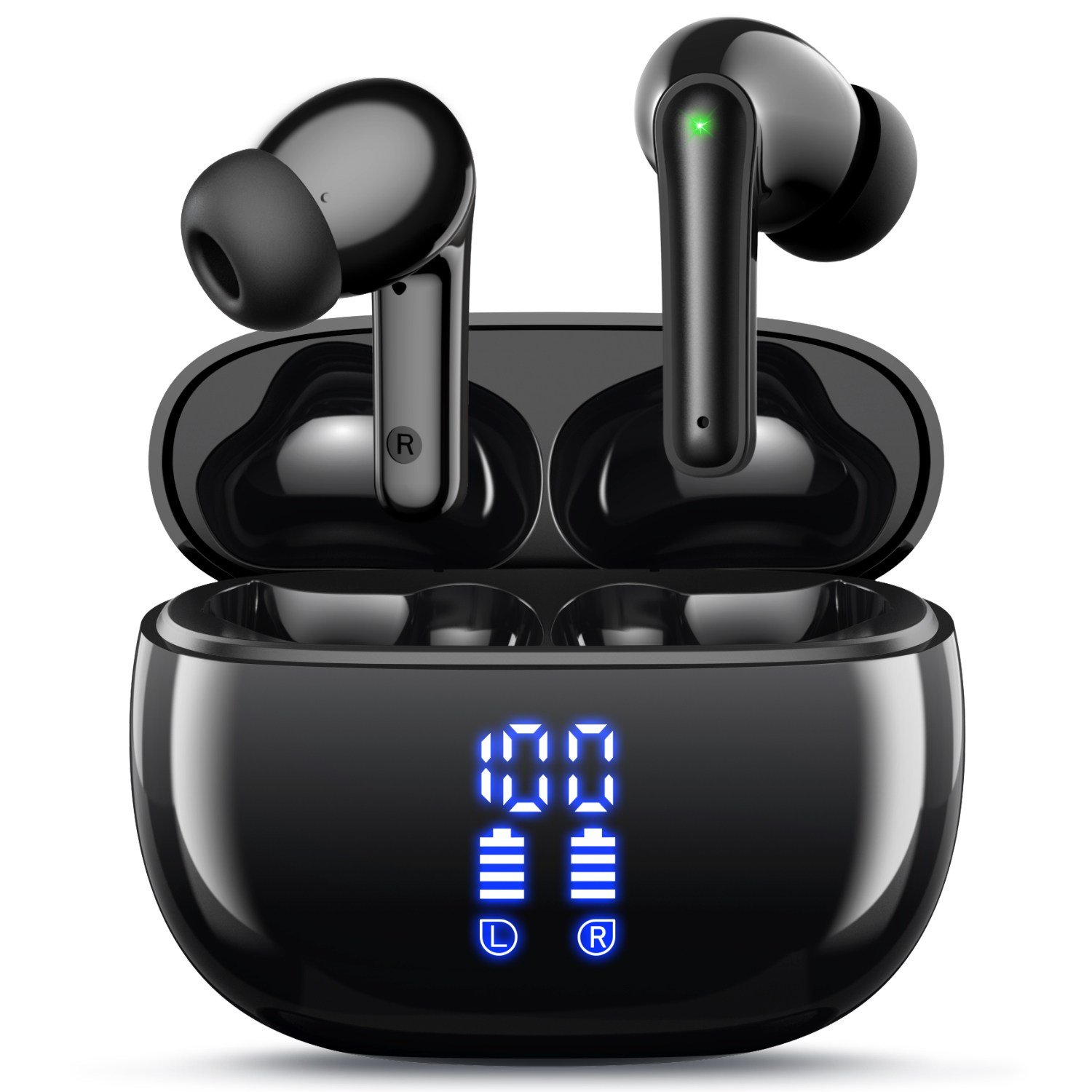 KONLI 노이즈 캔슬링 커널형 무선 블루투스 이어폰 방수, 블랙, T12할인 상세 이미지 1