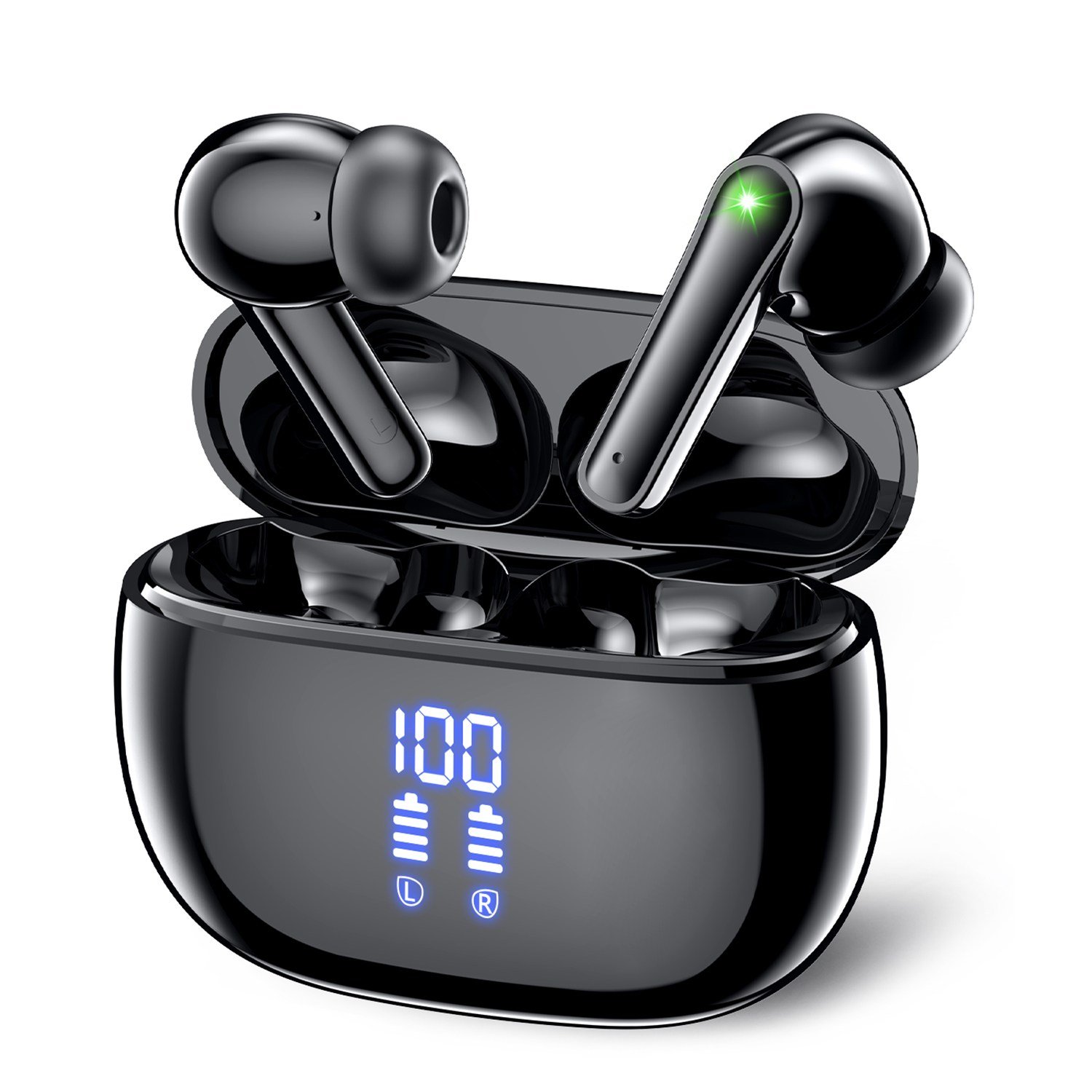 KONLI 노이즈 캔슬링 커널형 무선 블루투스 이어폰 방수, 블랙, T12할인 상세 이미지 2