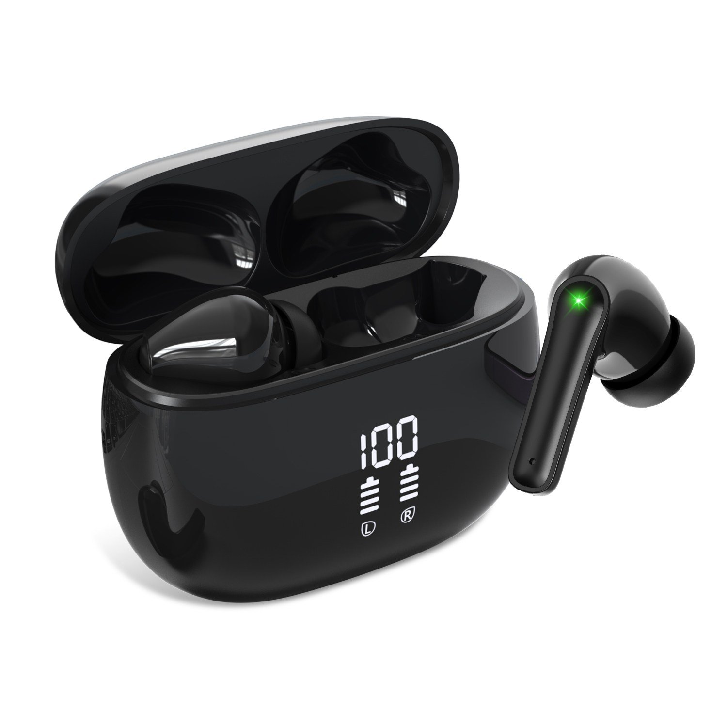 KONLI 노이즈 캔슬링 커널형 무선 블루투스 이어폰 방수, 블랙, T12할인 상세 이미지 2