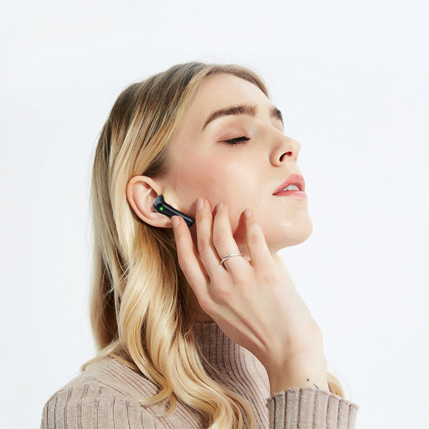 KONLI 노이즈 캔슬링 커널형 무선 블루투스 이어폰 방수, 블랙, T12할인 상세 이미지 2