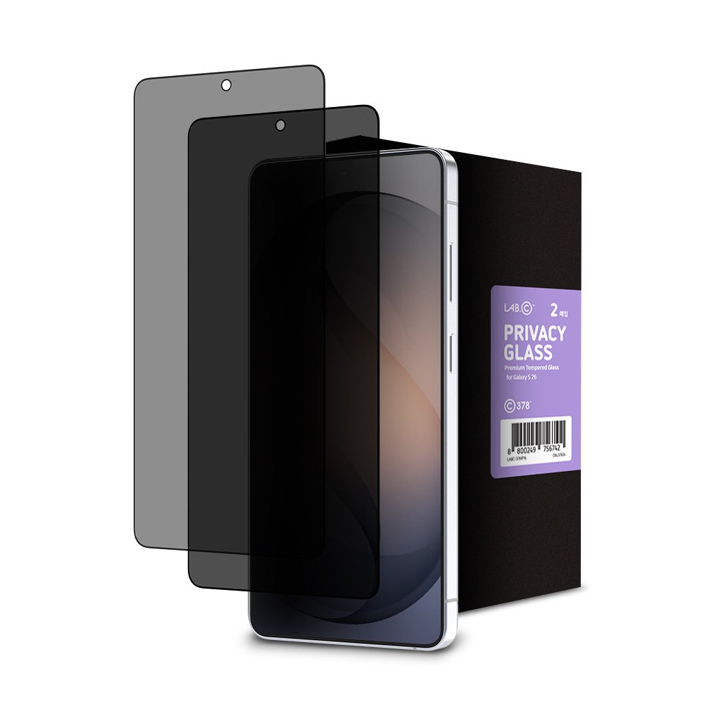 랩씨 9H 사생활 정보 보호 프라이버시 풀커버 강화유리 액정보호필름 갤럭시 S26 울트라, 2매입 상세 이미지 1