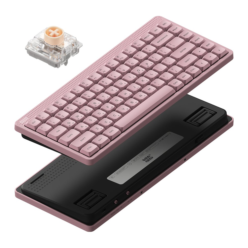 NUPHY NODE75 기계식키보드 로우 프로파일 라이트 핑크, 나노 저소음 블러시축 상세 이미지 1