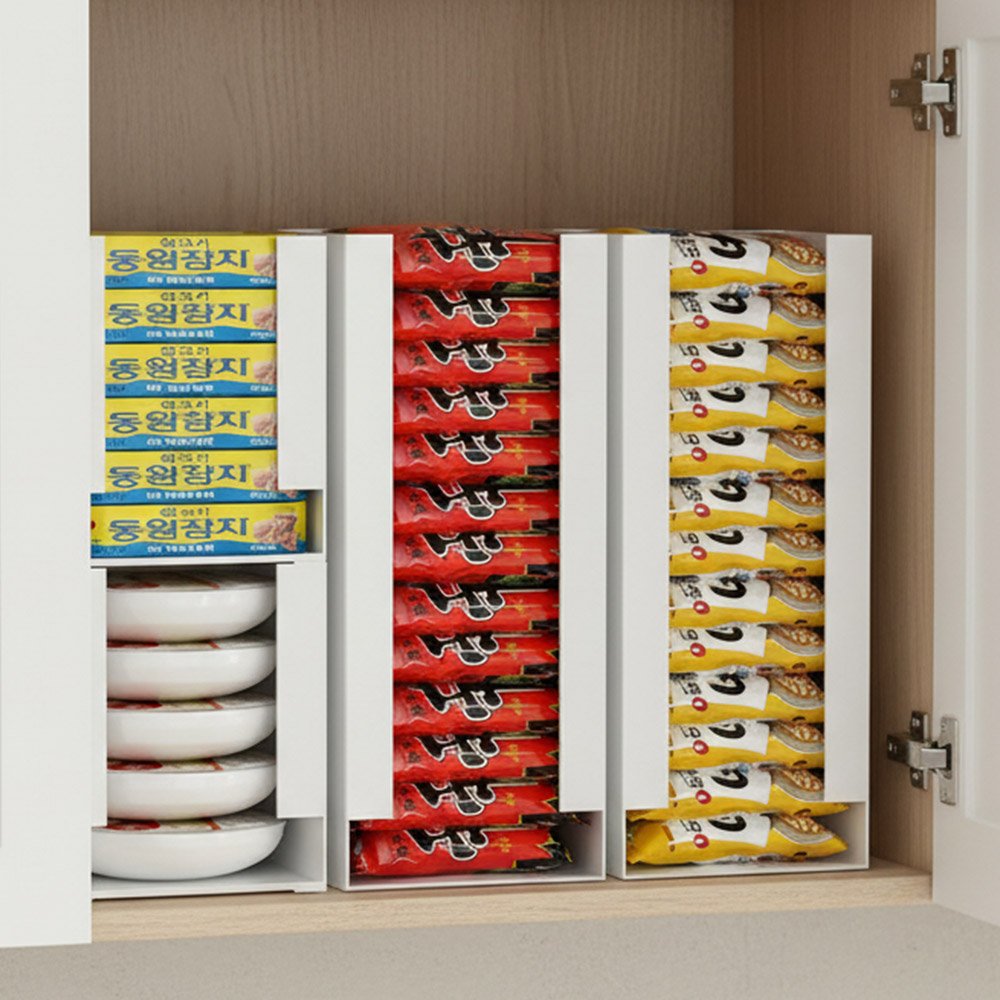 펜트리수납함 라면정리함 탕비실 보관함 멀티박스 팬트리 주방 다용도 리빙 소 상세 이미지 1