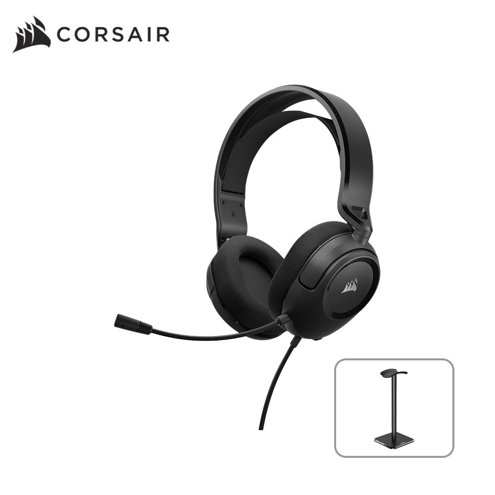 커세어 HS35 SURROUND V2 7.1채널 게이밍 헤드셋 블랙 헤드셋 거치대 에디션 상세 이미지 1