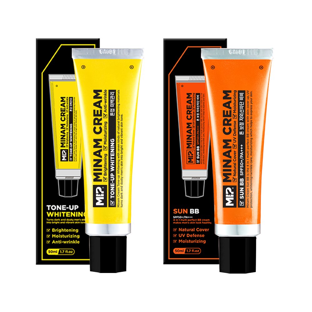 미프 미남크림 톤업 화이트닝+썬비비 50ml 남자 남성 미백 보습 크림 SPF50+ 상세 이미지 1