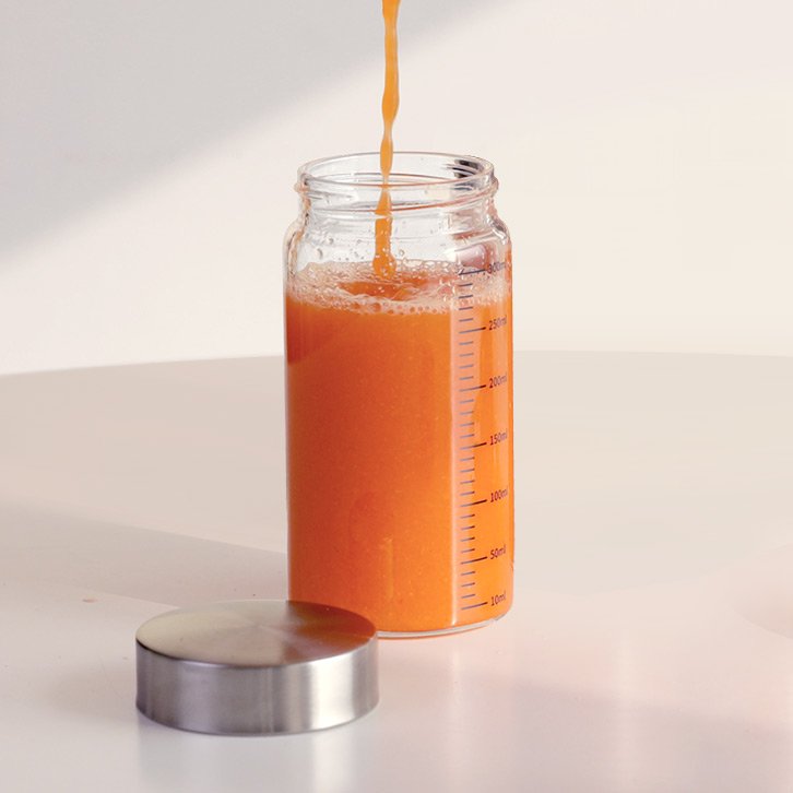 눈금유리병 내열유리 밀폐 주스병 우유병 두유 수제청 이유식 요거트 드레싱 300ml, 1개 상세 이미지 1