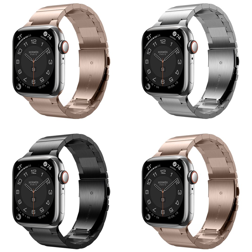 애플워치 스트랩 메탈 링크브레이슬릿 루프 밴드 시계줄 42mm / 44mm / 45mm공용 상세 이미지 1